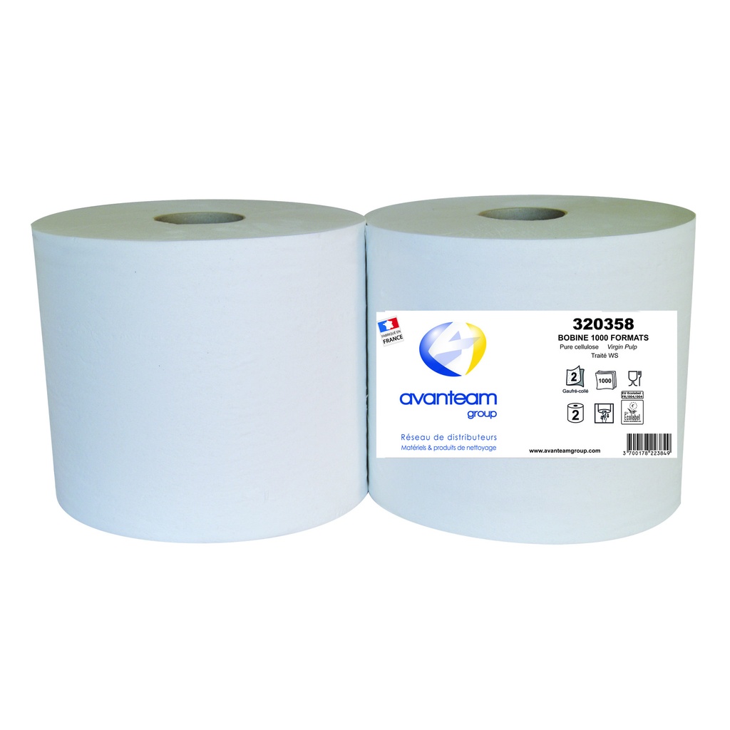 BOBINE BLANCHE 1000 FORMATS - (lot de 2)