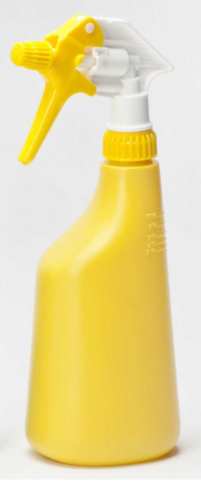 PULVERISATEUR COMPLET TETE JAUNE RESERVOIR TRANSLUCIDE