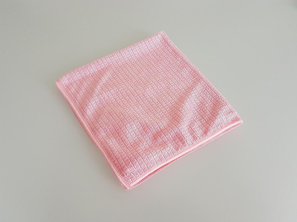 TISSU MICROFIBRE QUADRI GAUFFREE 39X39 ROSE
