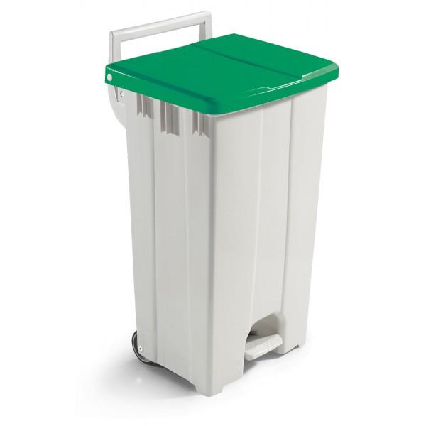 POUBELLE POLARIS 90 LITRES COUVERCLE VERT