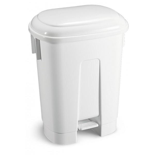 POUBELLE SIRIUS 60L COUVERCLE BLANC
