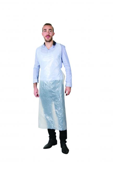 TABLIER DE PROTECTION EN POLYETHYLENE - Long. 125cm - Boite de 100
