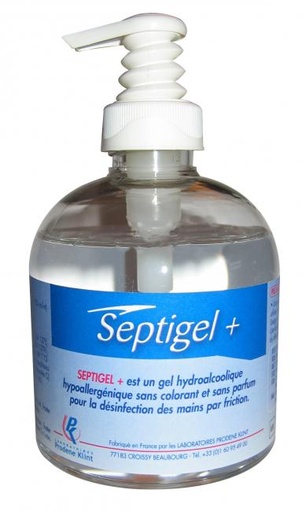 [320340] GEL HYDROALCOOLIQUE SEPTIGEL + FLACON POMPE 300ML