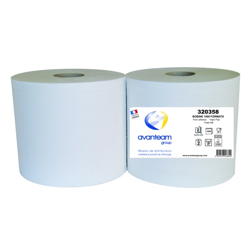 [320358] BOBINE BLANCHE 1000 FORMATS - (lot de 2)