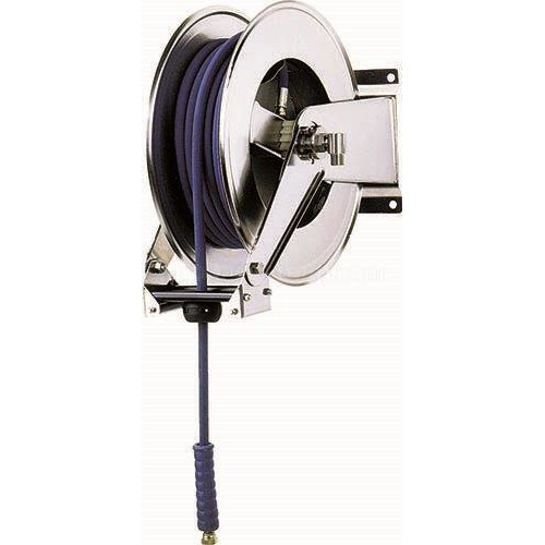 [176317] ENROULEUR HP AUTOMATIQUE ACIER INOX FLEX diam 08 capacitE 20 M (nu)
