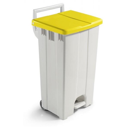 [310303] POUBELLE POLARIS 90 LITRES COUVERCLE JAUNE