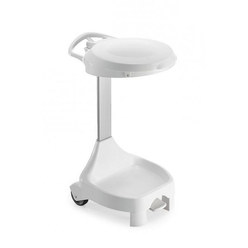 [310310] PORTE SACS DELTA 4 ROUES COUVERCLE BLANC