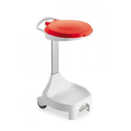 [310311] PORTE SACS DELTA 4 ROUES COUVERCLE ROUGE