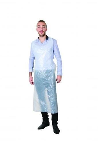 [460316] TABLIER DE PROTECTION EN POLYETHYLENE - Long. 125cm - Boite de 100