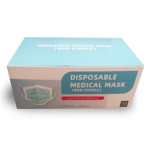 [460332] MASQUE DE PROTECTION TYPE CHIRURGICAL TYPE2R (boîte de 50)
