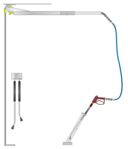 [176352] SUPPORT MURAL ACIER INOX POUR LANCES NETTOYEUR HP POSTE FIXE AR PRO