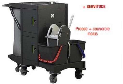 [410223BG] CHARIOT MENAGE - SCHOOL BLACK IS GREEN (presse et couvercle inclus)