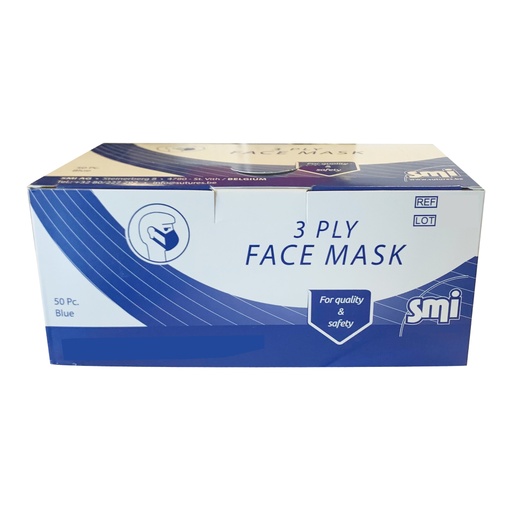 [460331] MASQUE NON TISSE 3 PLIS (carton de 50)